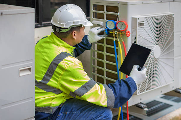 Professional Hvac technician working in Morral, OH